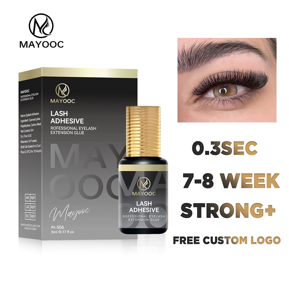 Eyelash Extension Logo - MAYOOC 0.3 秒まつげエクステンション接着剤速乾性個別まつげ接着剤敏感な目黒まつげ接着剤ラッシュフリーカスタムロゴ
