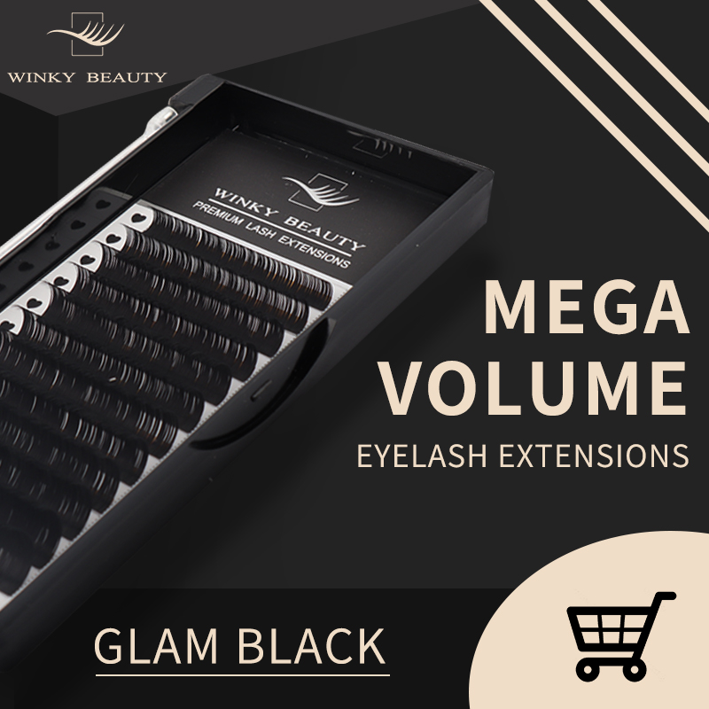 Eyelash Extension Logo - Winky-ロシアのボリューム,クラシックなシルクのまつげエクステ,パーソナライズされたロゴ,個々のまつげエクステ