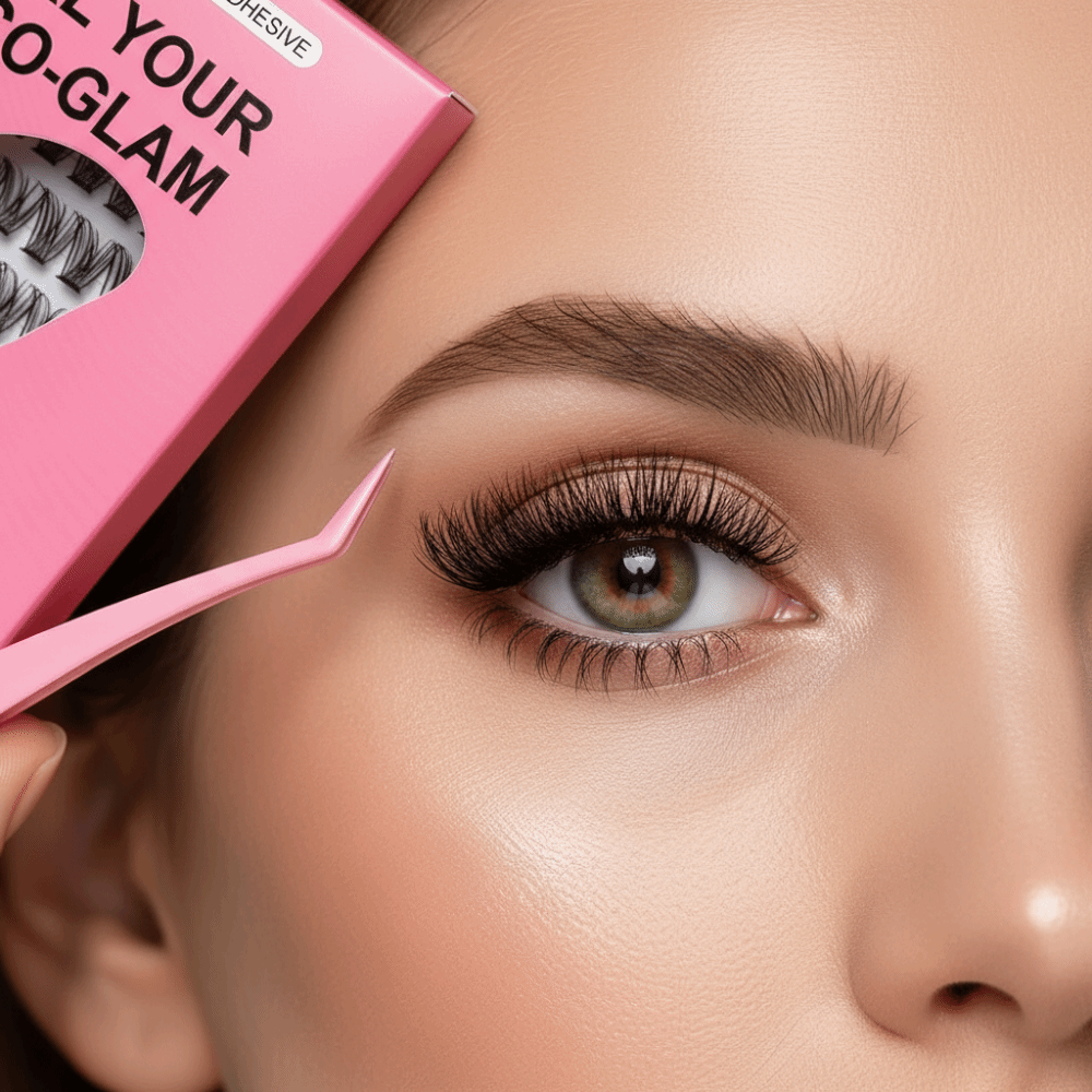 Eyelash Extension Kits - 自然な見た目DIYまつげエクステキット ふわふわ 接着剤不要 つけまつげ 簡単装着 セルフ接着式まつげ束