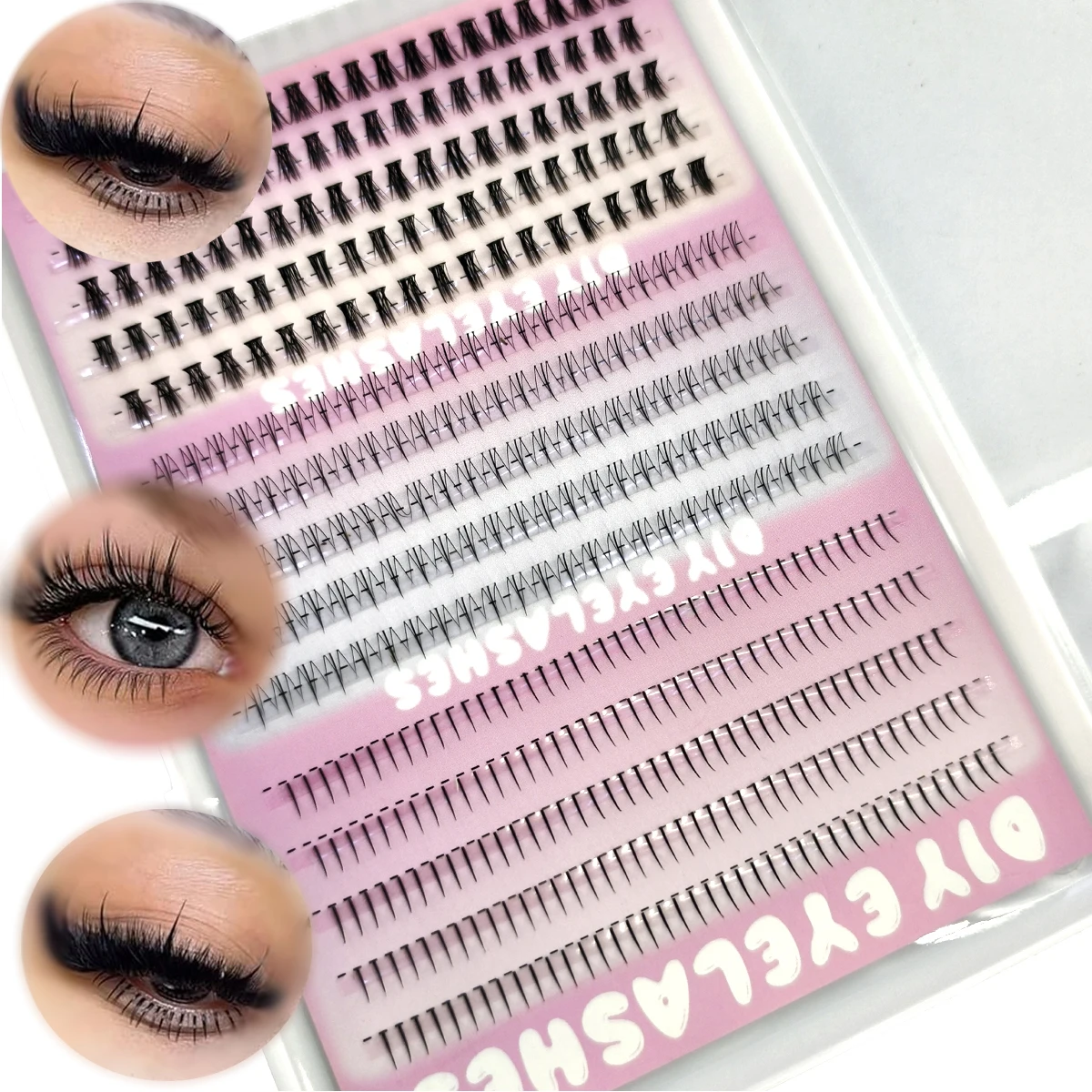 Eyelash Extension Wispy Look - AMSDCN 3styleBottom 15列 まつげエクステ 下まつげクラスター 個別まつげ