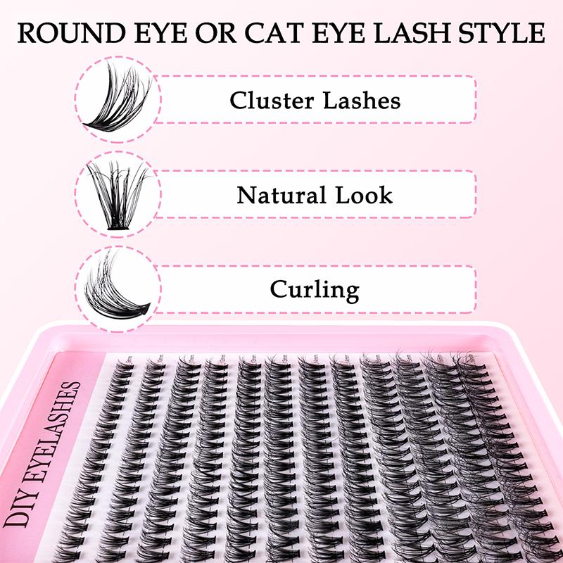 ナチュラルクラスターフェザーラッシュキット DIYまつげエク - Eyelash Extension Kits のレビューと価格