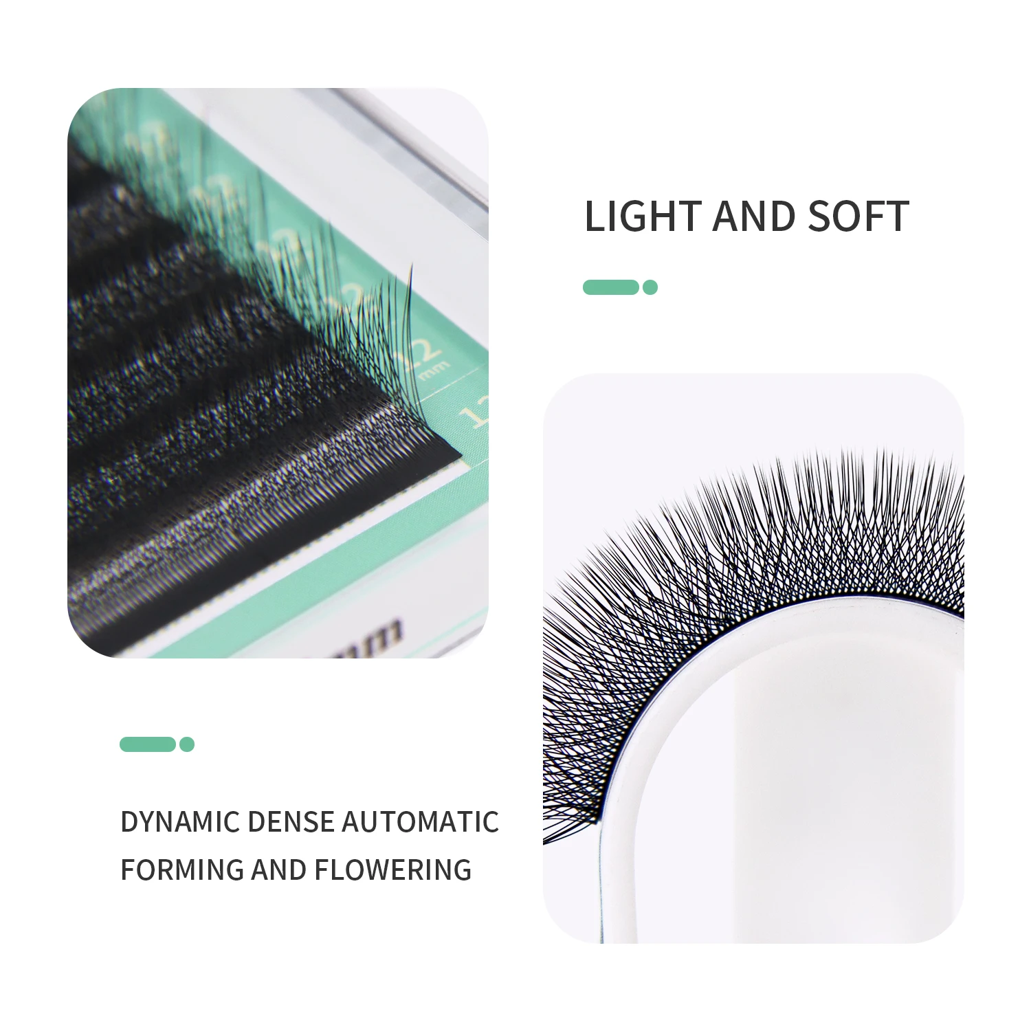 まつげエクステ,GLAMLASH-4D wの形をしたつけまつ - Eyelash Extension Volume Styles のレビューと価格