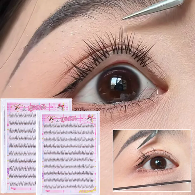 ナチュラルフィッシュテールクラスターつけまつげ 8-10 ミ - Eyelash Extension No 8 のレビューと価格
