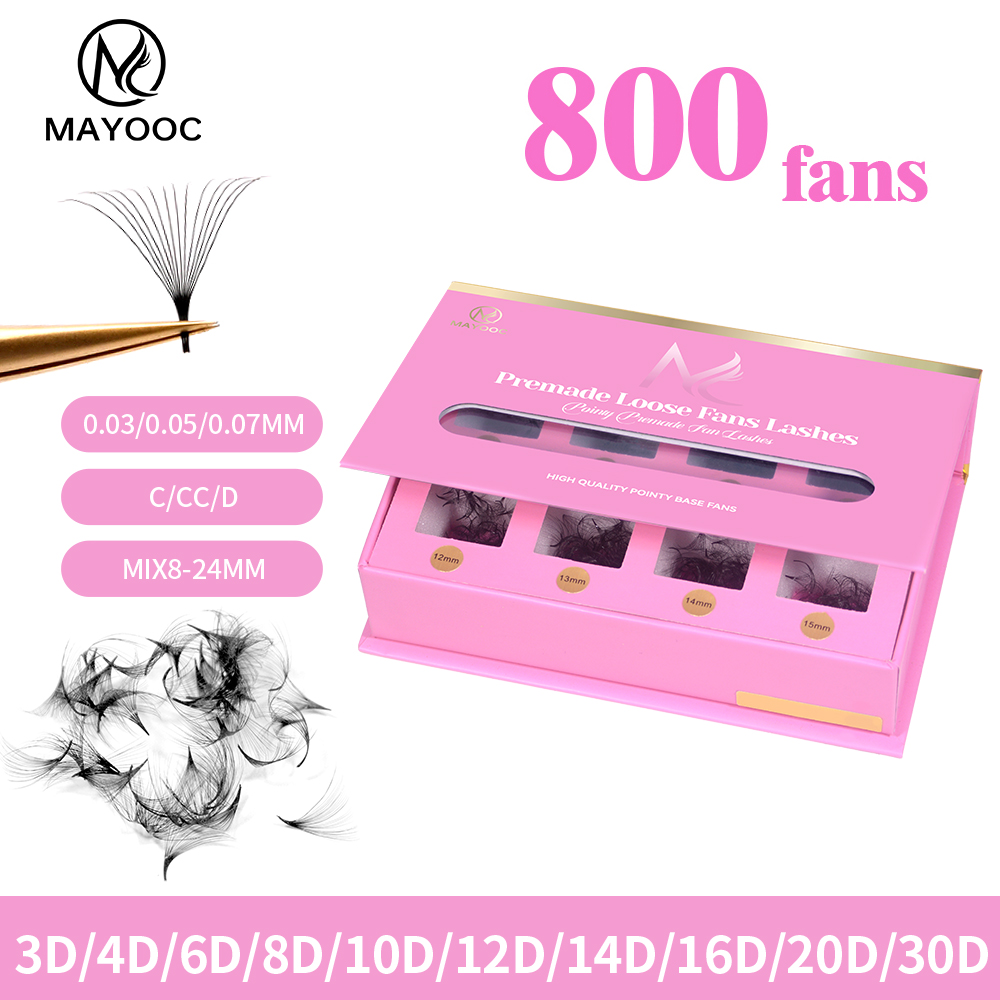 MAYOOC 800ファン ルーズファンラッシュ まつげエク - Eyelash Extension Logo のレビューと価格