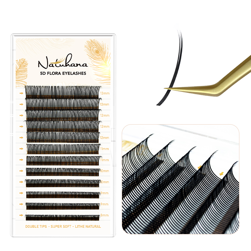 NATUHANA 5D W スタイルフローラまつげエクステン - Eyelash Extension Volume Styles のレビューと価格