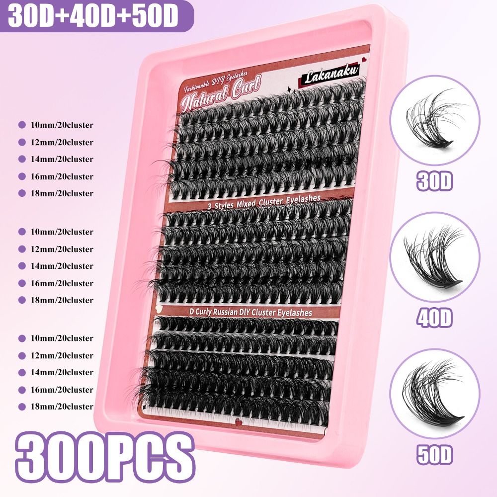 長さ9-16mmのつけまつげ 3Dボリューム ナチュラルルッ - Eyelash Extension Wispy Look のレビューと価格