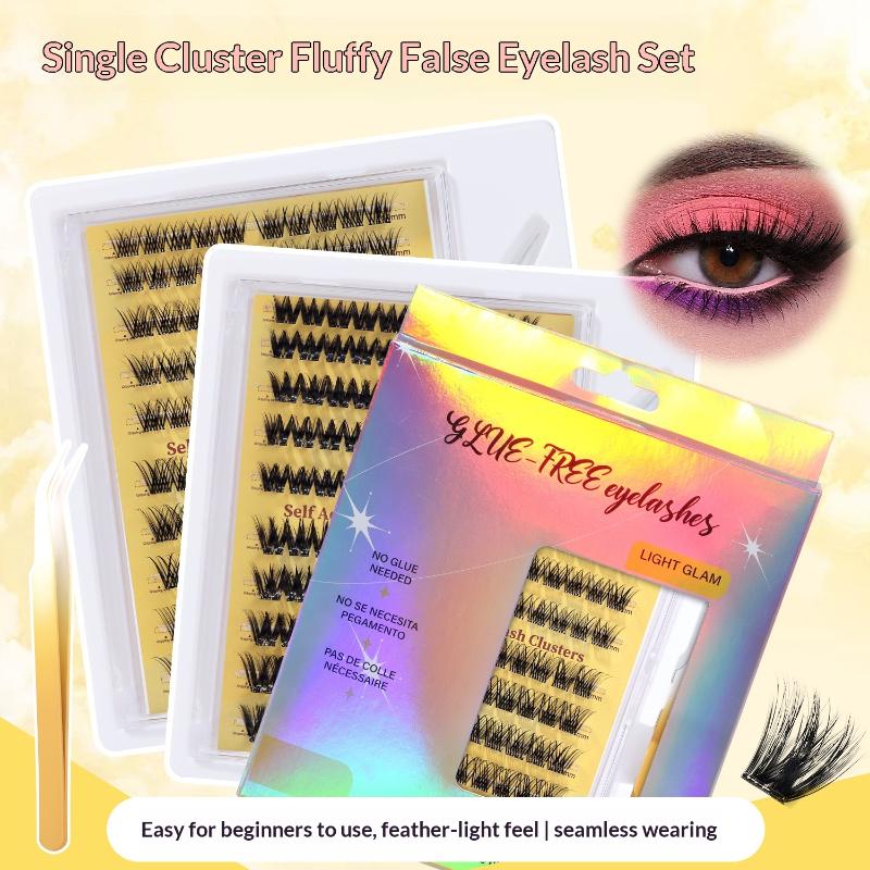 新しいDIYまつげエクステキット、接着剤不要の個別まつげクラ - Eyelash Extension Kits のレビューと価格