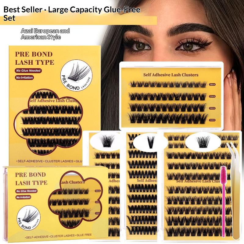 新しいDIYまつげエクステキット、接着剤不要の個別まつげクラ - Eyelash Extension Kits のレビューと価格