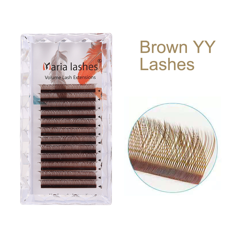 マリアブラウンYY型まつげ カラフルYYタイプまつげエクステ - Eyelash Extension Logo のレビューと価格