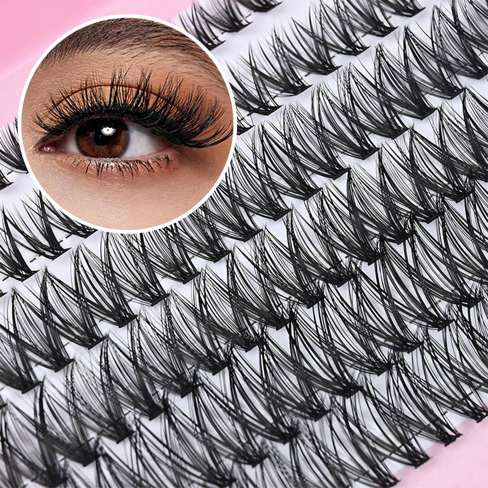 12列のナチュラルルックつけまつげ、ウィスピー風、接着＆固定 - Eyelash Extension Wispy Look のレビューと価格