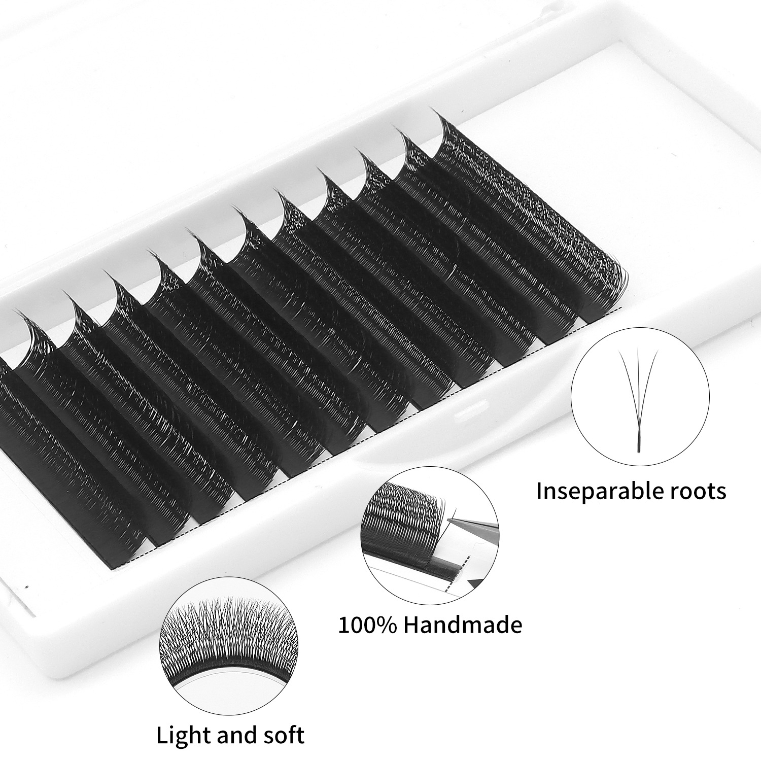 卸売 3D 4D 5D W型まつげエクステ プライベートラベ - Eyelash Extension Logo のレビューと価格