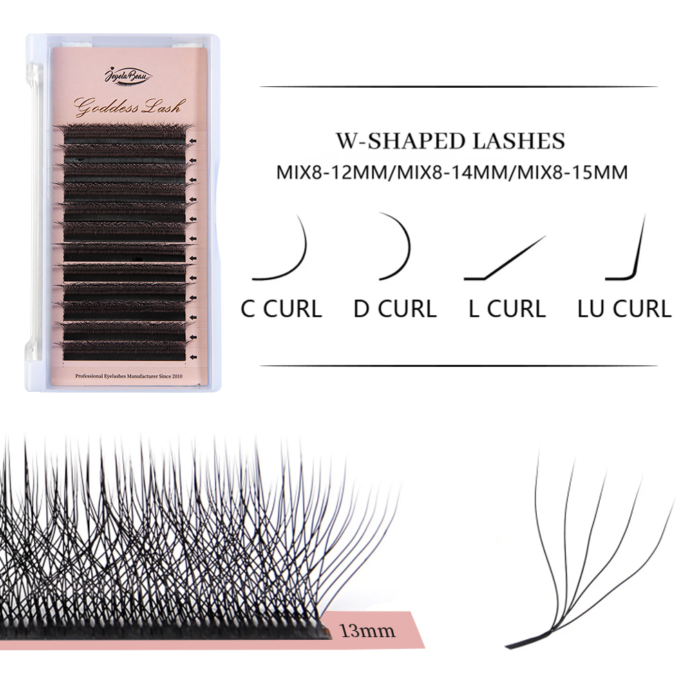 女神W3D 4D 5D Mカールまつげエクステ Wスタイル  - Eyelash Extension Volume Styles のレビューと価格