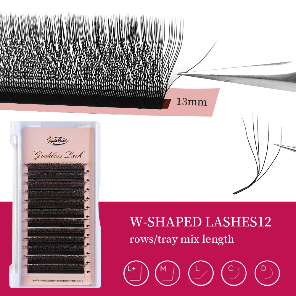 女神W3D 4D 5D Mカールまつげエクステ Wスタイル  - Eyelash Extension Volume Styles のレビューと価格
