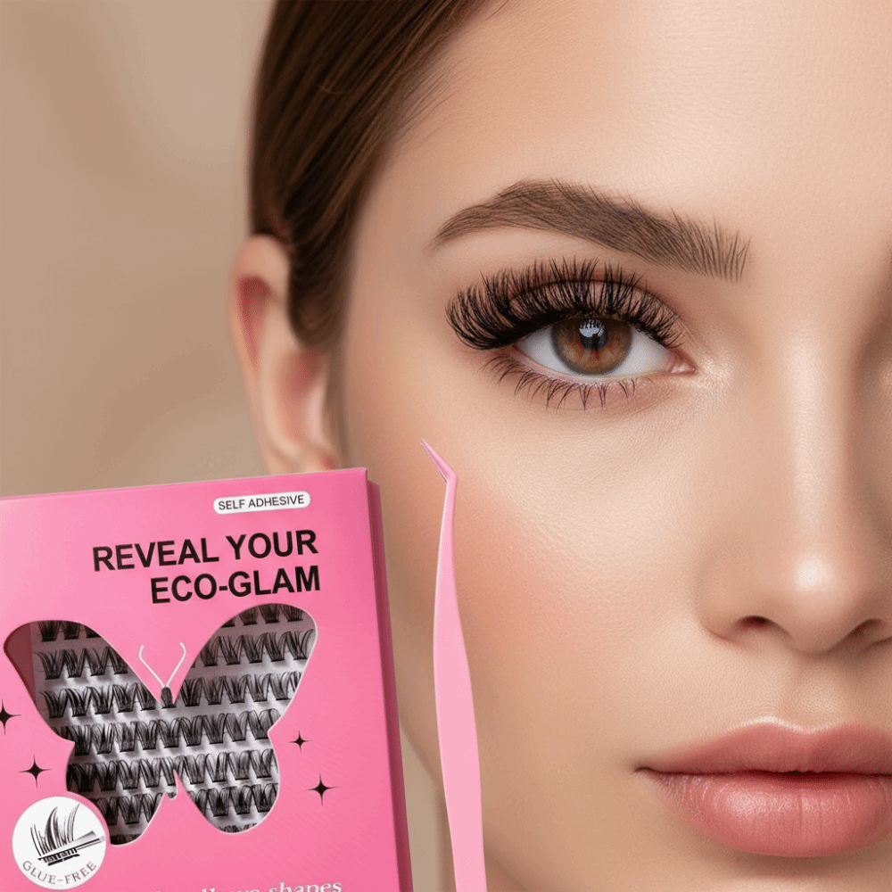 自然な見た目DIYまつげエクステキット ふわふわ 接着剤不要 - Eyelash Extension Kits のレビューと価格