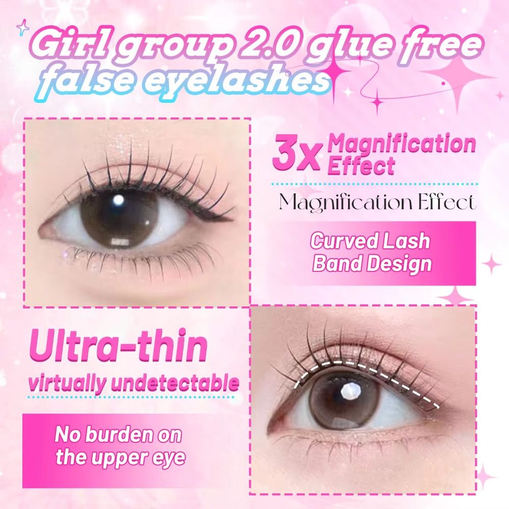 24列 8-13mm 長さつけまつげ 自己粘着式 簡単装着  - Eyelash Extension No 8 のレビューと価格