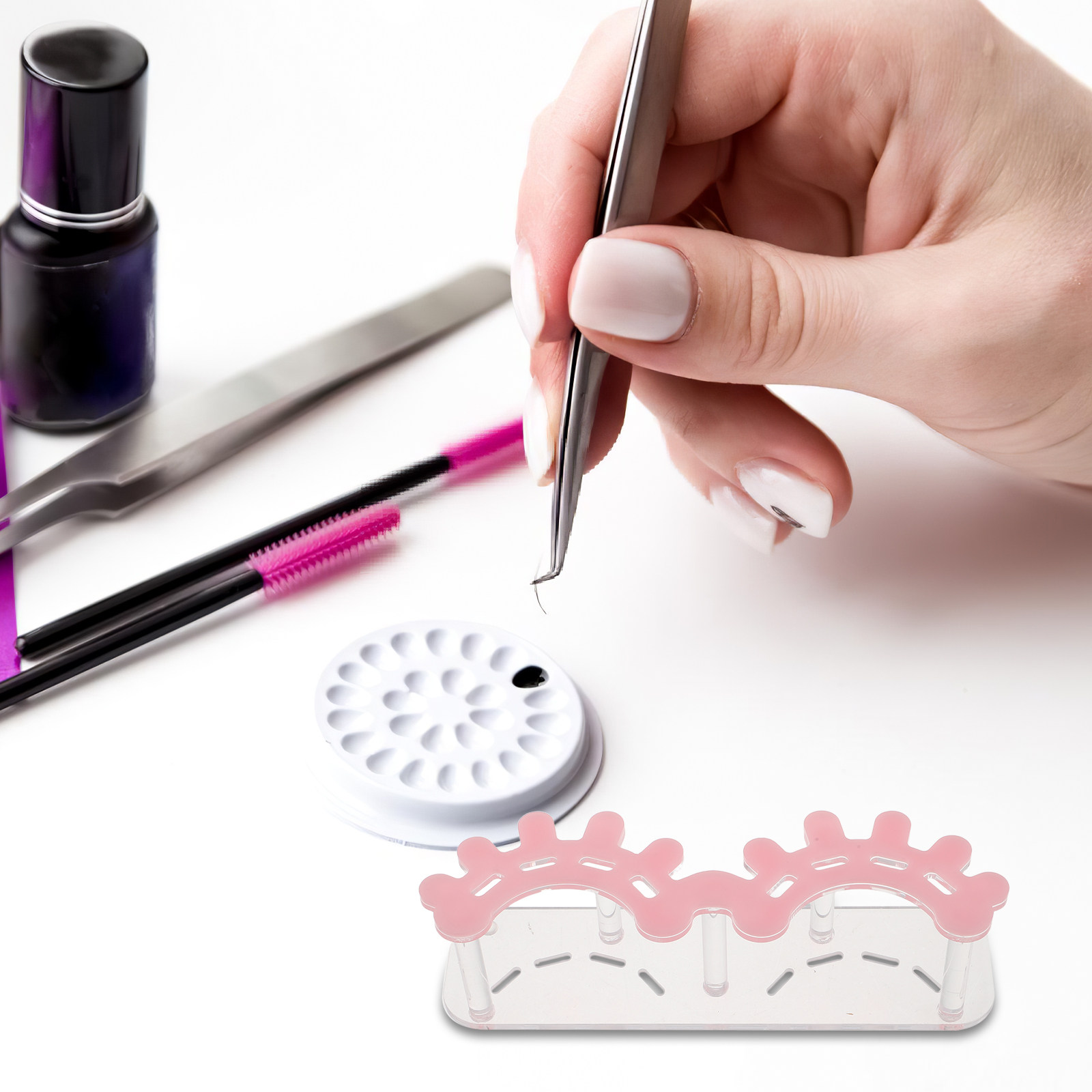 アクリル製ピンセットディスプレイスタンド 8スロットまつげエ - Eyelash Extension No 8 のレビューと価格