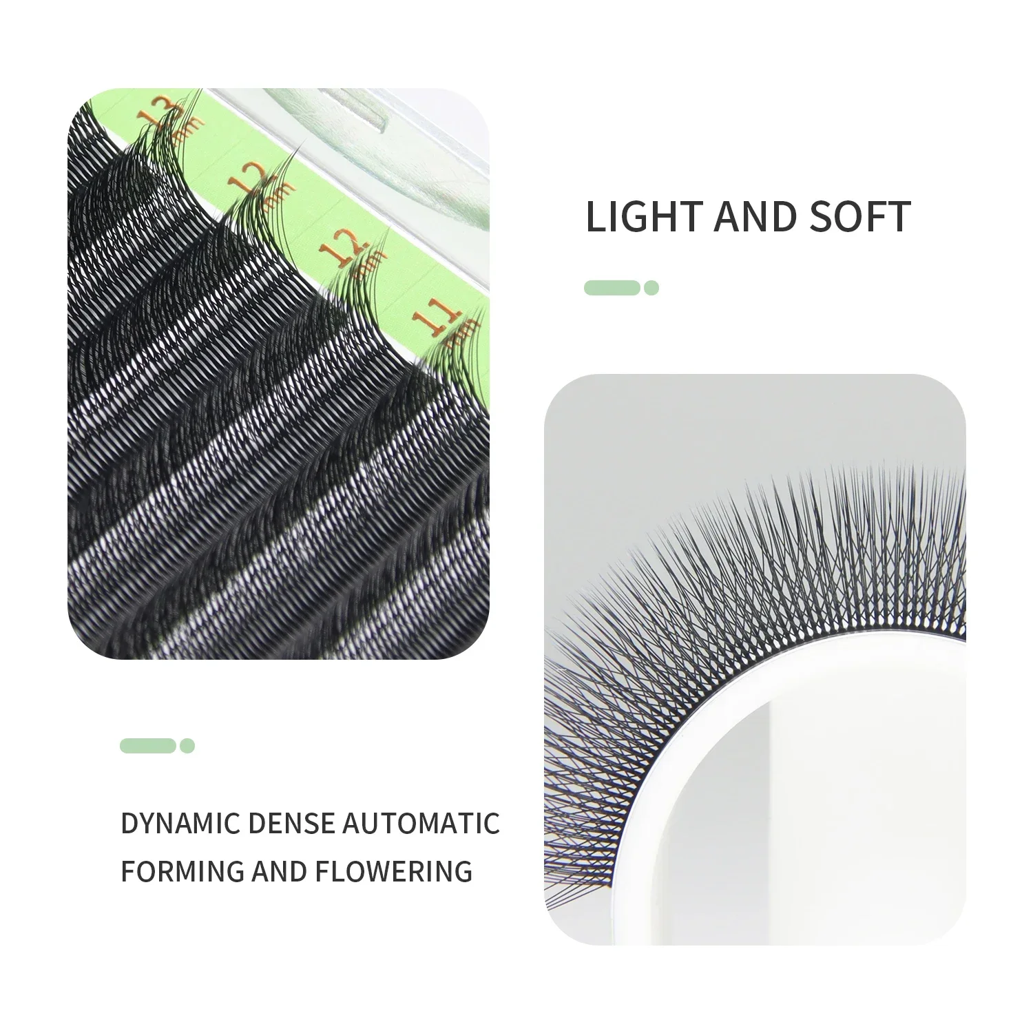 GLAMLASH 3D W 3 コア形状まつげエクステンショ - Eyelash Extension Volume Styles のレビューと価格