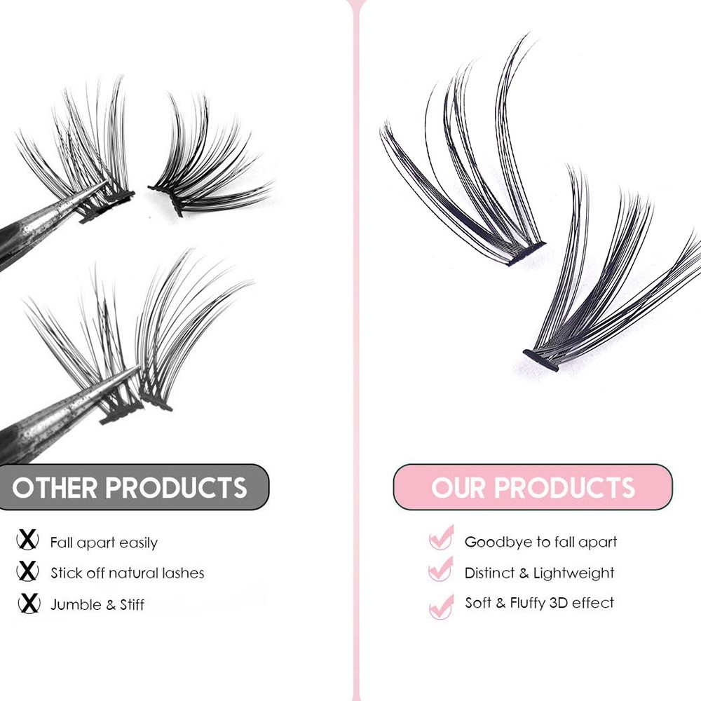 8-16mmの長さのつけまつげ、ナチュラルな見た目、ウィスピ - Eyelash Extension Wispy Look のレビューと価格