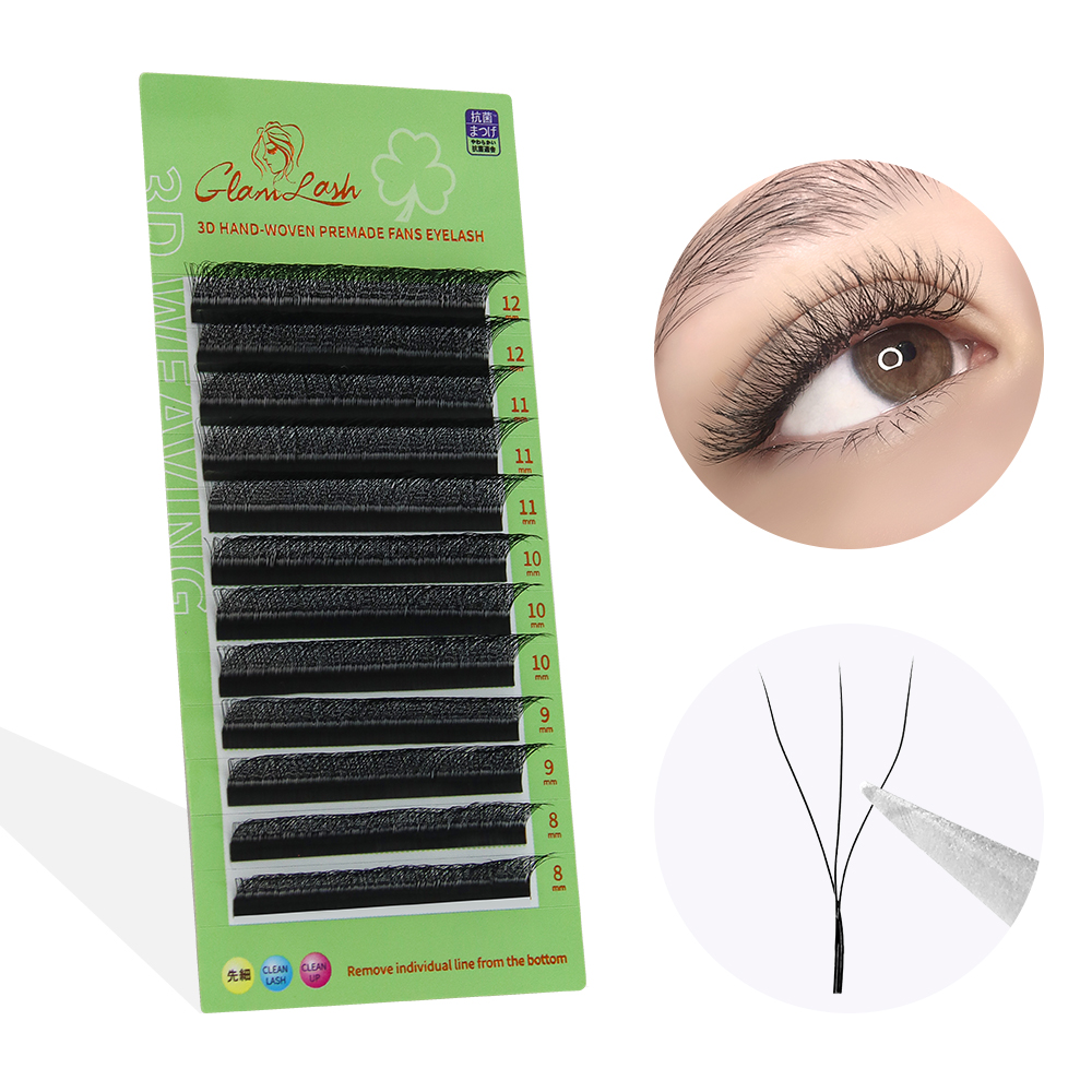 GLAMLASH W シェイプまつげエクステンション 3D4 - Eyelash Extension Volume Styles のレビューと価格