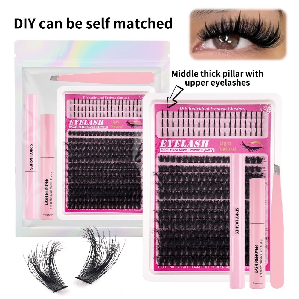 8-18mmの長さのつけまつげ、ナチュラルな見た目、ウィスピ - Eyelash Extension Wispy Look のレビューと価格