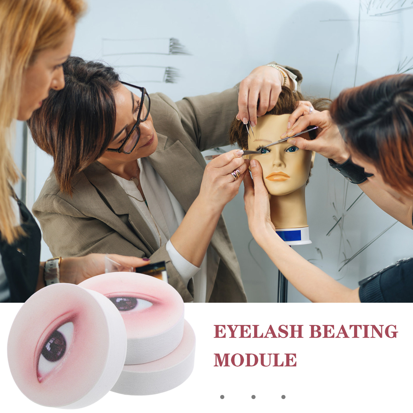 3個入りまつげエクステ練習ボード ブラック 再利用可能 まつ - Eyelash Extension Kits のレビューと価格