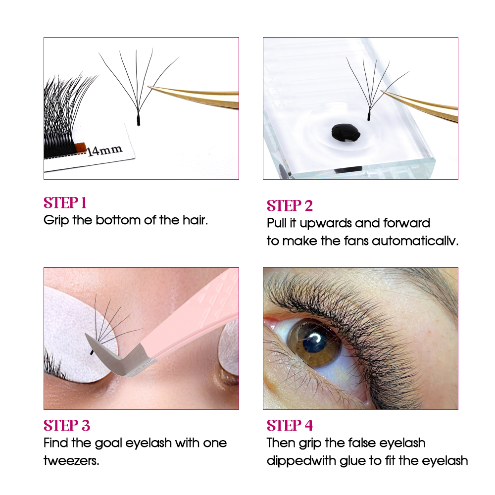 ファドヴァン 5D Wシェイプ ラッシュ ブラック/ブラウン - Eyelash Extension Logo のレビューと価格