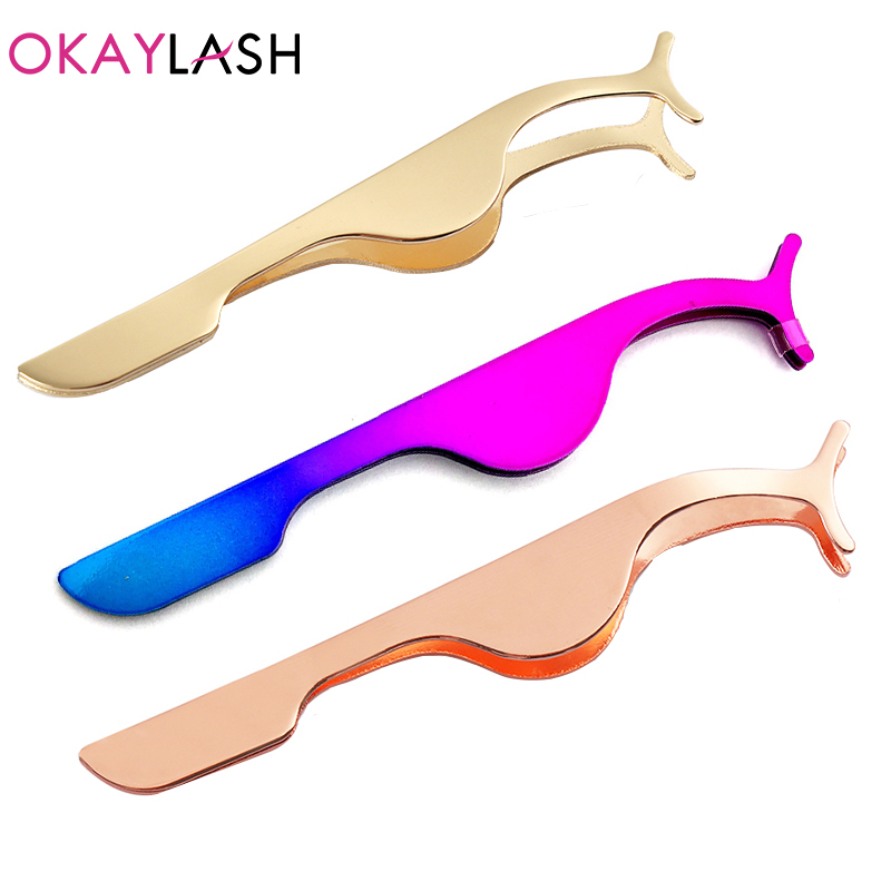 Okaylashステンレスゴールドつけまつげピンセットローズ - Eyelash Extension Logo のレビューと価格